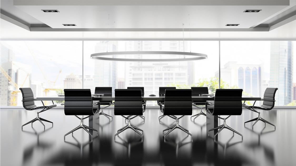 <p>BOARDROOM WITH POWER CABLE SUSPENSION</p>