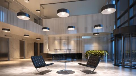 <p>LOBBY - NIGHT SHOT, SPOT LIGHTING</p>