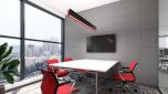 Thumbnail for <p>MEETING ROOM - BLACK METALLIC TEXTURED WITH RED METALLIC TEXTURED INSIDE TRIM</p>