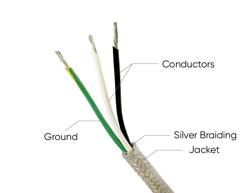 Traditional suspended lighting cable diagram