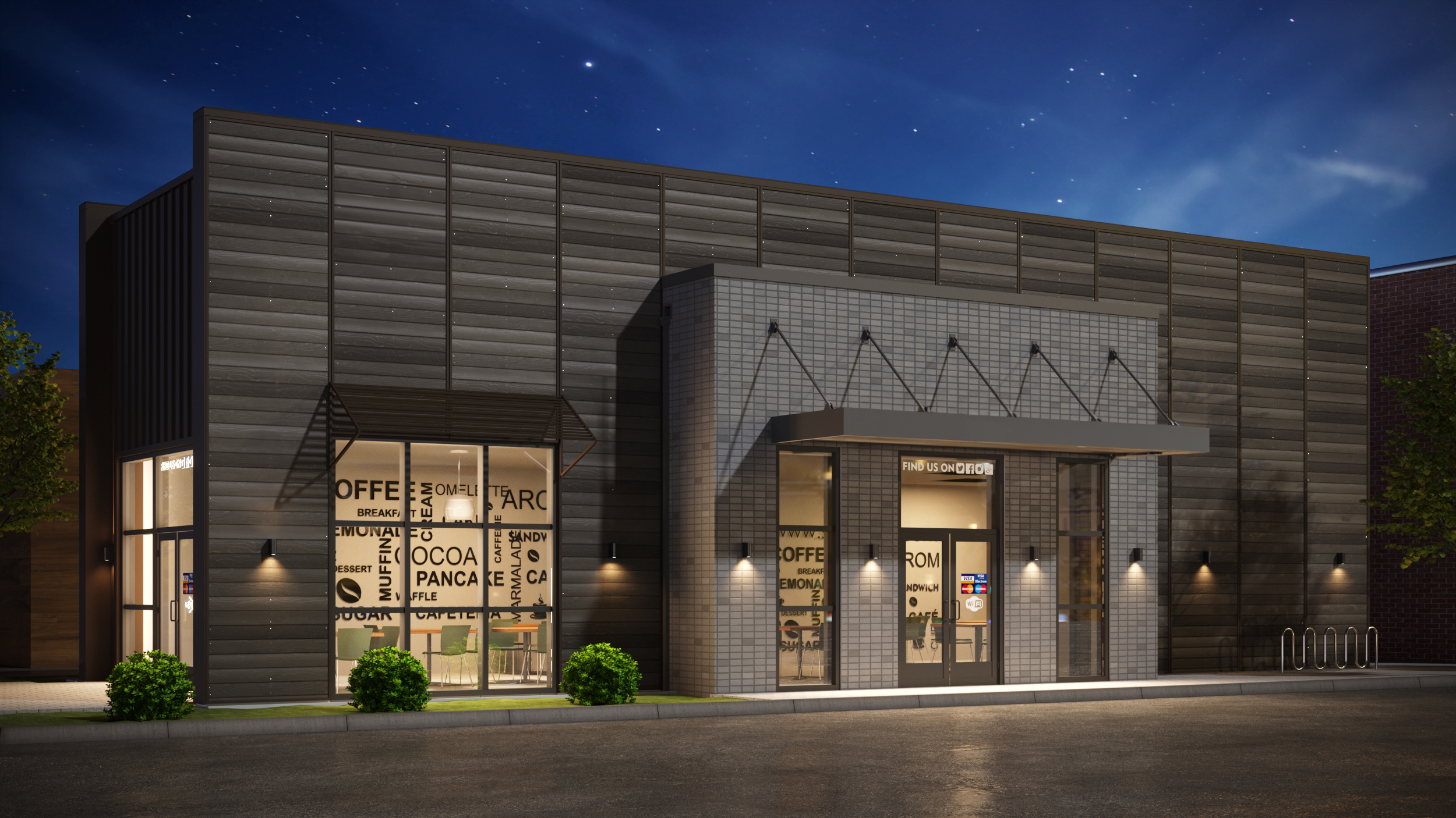 A building illustrating Dark Sky lighting principles